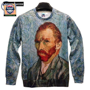 New Fashion Brand Women Mens 3D Sweaters Designer Oil Printing Van Gogh Figure Funny 3D Hoodies Tops Sh5546 ? Usalast