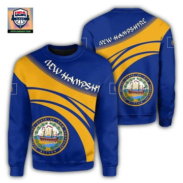 New Hampshire Coat Of Arms Sweater Cricket Style J5W ? Usalast