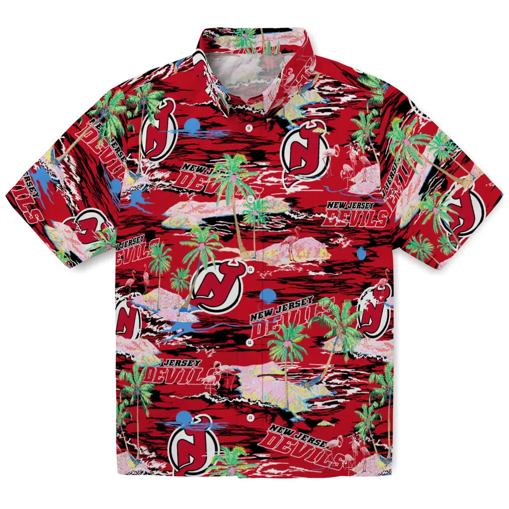 New Jersey Devils Flamingo Retreat 2026 Hawaiian Shirt – Moonbestprint