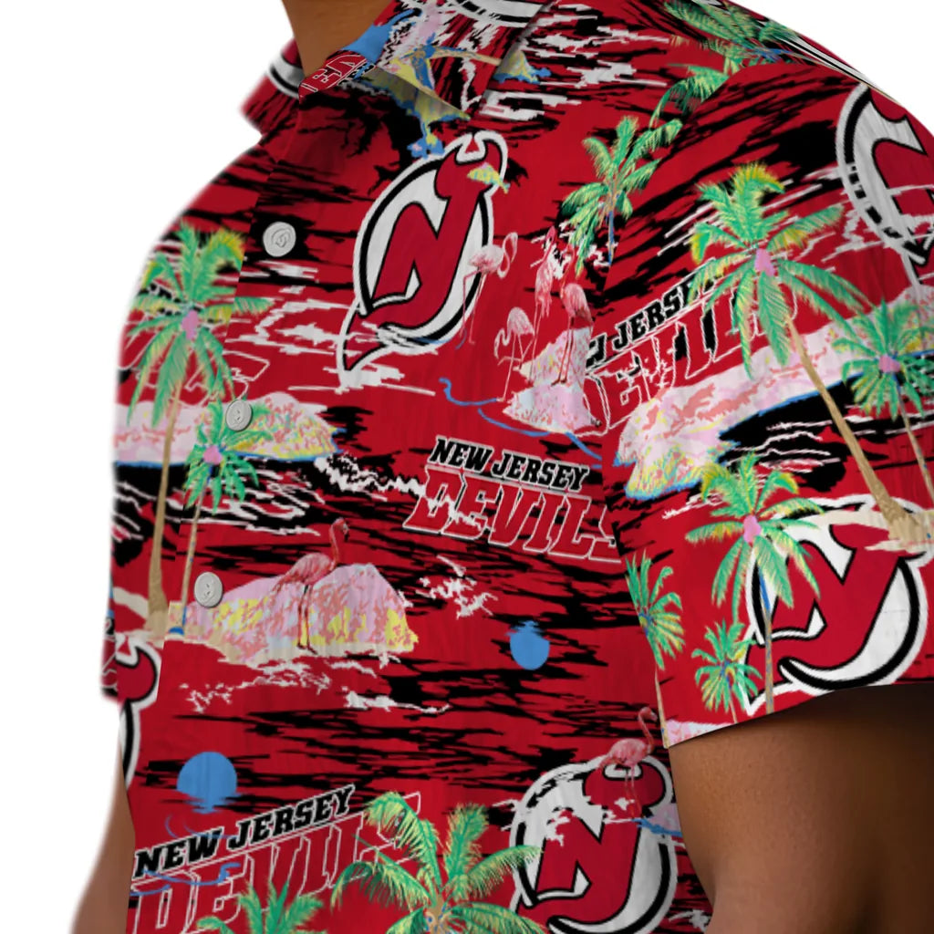 New Jersey Devils Flamingo Retreat 2026 Hawaiian Shirt – Moonbestprint