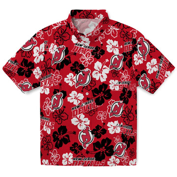 New Jersey Devils Hibiscus Bloom Hawaiian Shirt – Moonbestprint