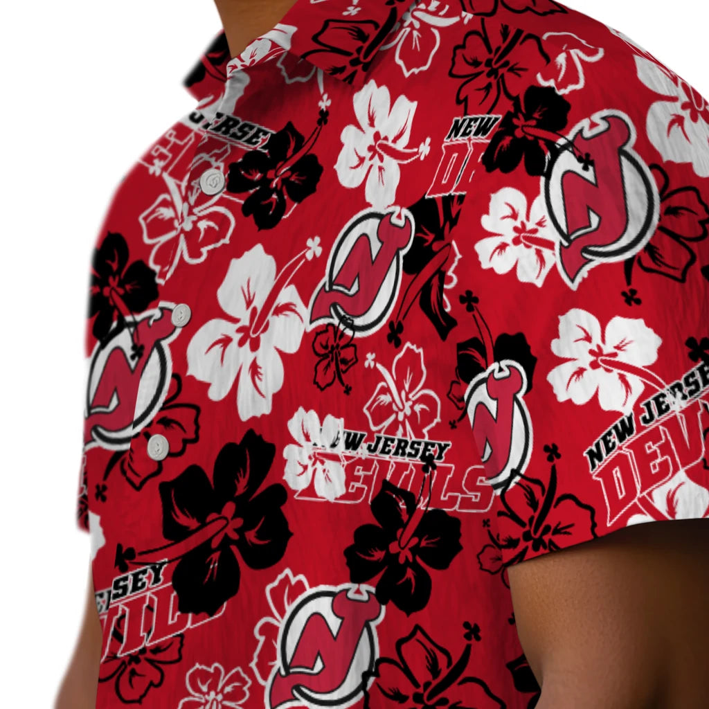 New Jersey Devils Hibiscus Bloom Hawaiian Shirt – Moonbestprint