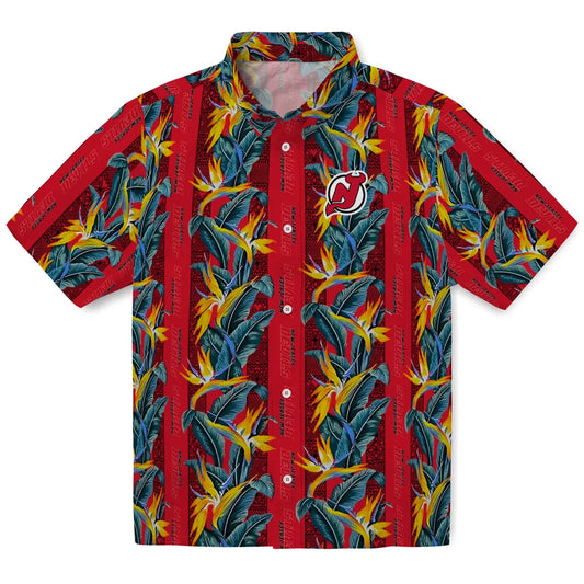New Jersey Devils Hawaiian Shirt - Paradise Vines | Moonbestprint