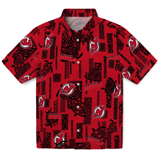 New Jersey Devils Hawaiian Shirt - Turtle Lines | Moonbestprint