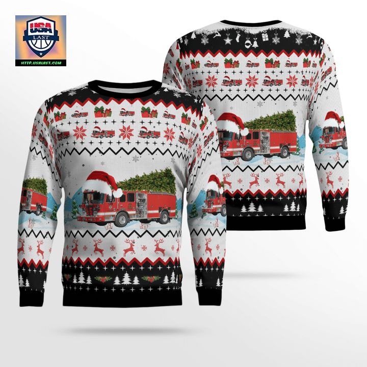 New Market Maryland New Market District Volunteer Fire Company Christmas Sweater 3D ? Usalast