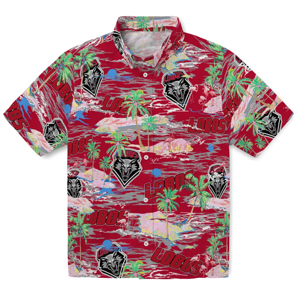 New Mexico Lobos Flamingo Retreat 2026 Hawaiian Shirt – Moonbestprint