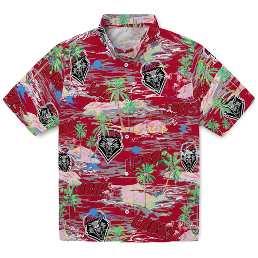 New Mexico Lobos Flamingo Retreat 2026 Hawaiian Shirt – Moonbestprint