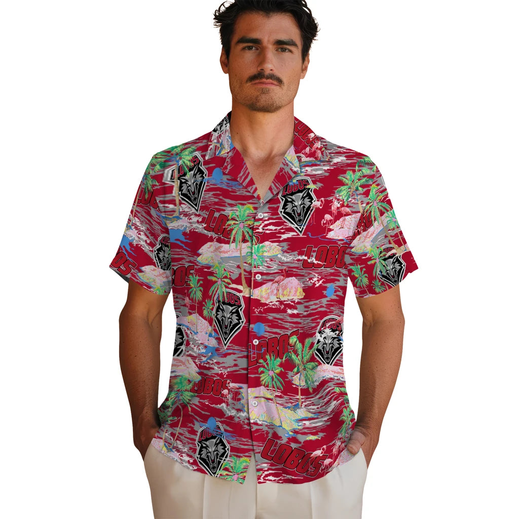 New Mexico Lobos Flamingo Retreat 2026 Hawaiian Shirt – Moonbestprint