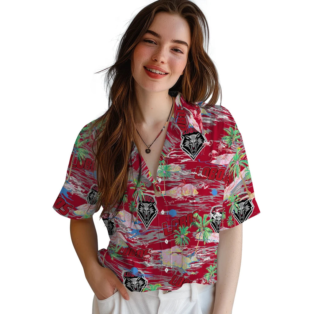 New Mexico Lobos Flamingo Retreat 2026 Hawaiian Shirt – Moonbestprint