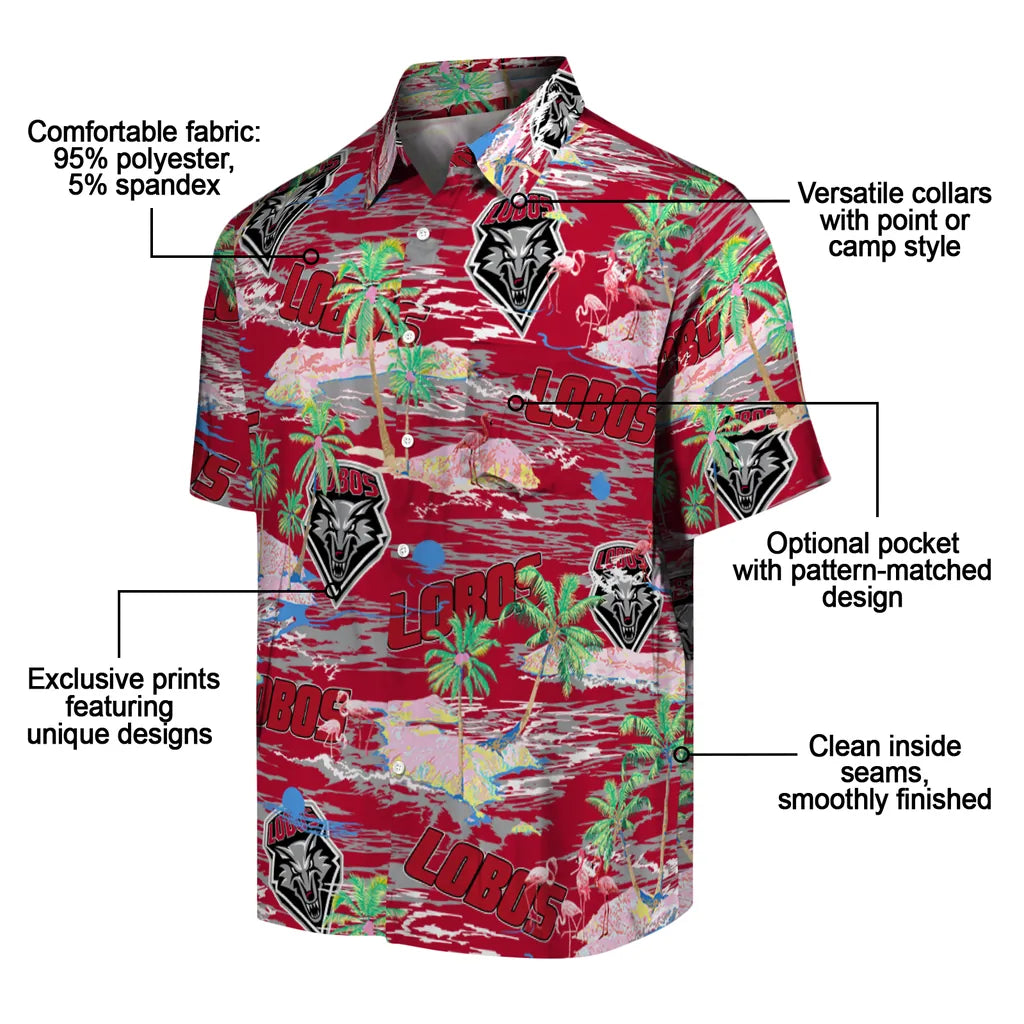 New Mexico Lobos Flamingo Retreat 2026 Hawaiian Shirt – Moonbestprint