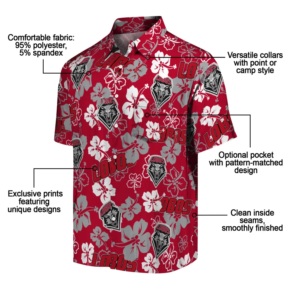 New Mexico Lobos Hibiscus Bloom Hawaiian Shirt – Moonbestprint