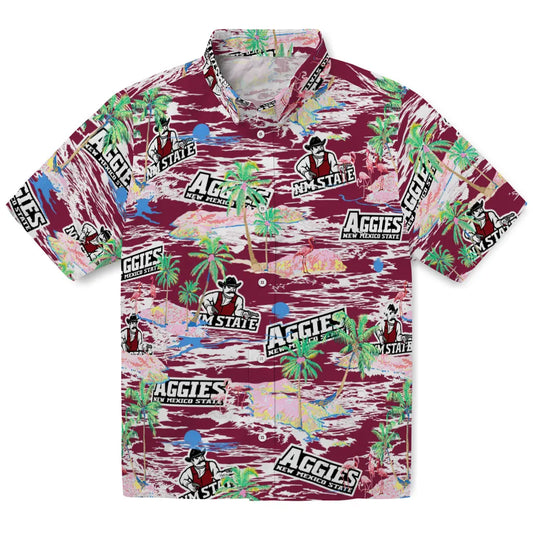 New Mexico State Aggies Flamingo Retreat 2026 Hawaiian Shirt – Moonbestprint