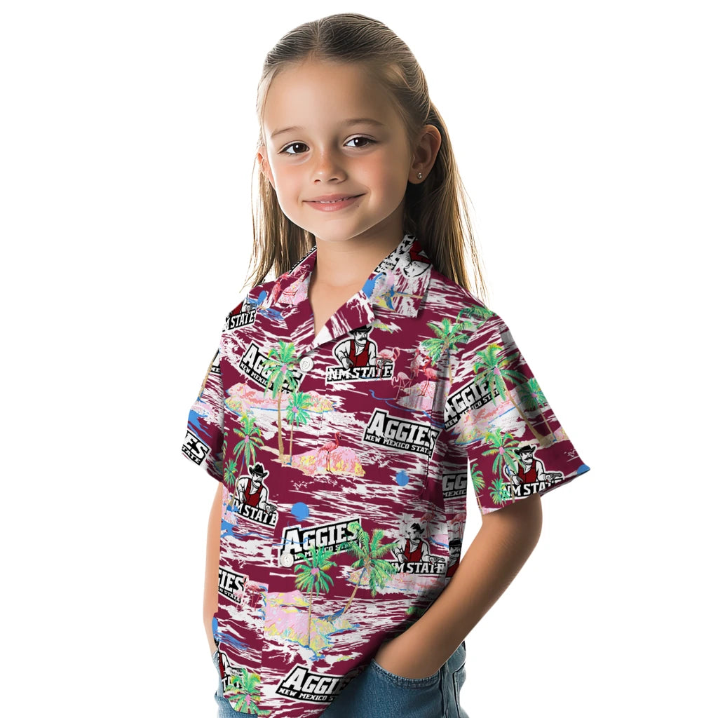 New Mexico State Aggies Flamingo Retreat 2026 Hawaiian Shirt – Moonbestprint
