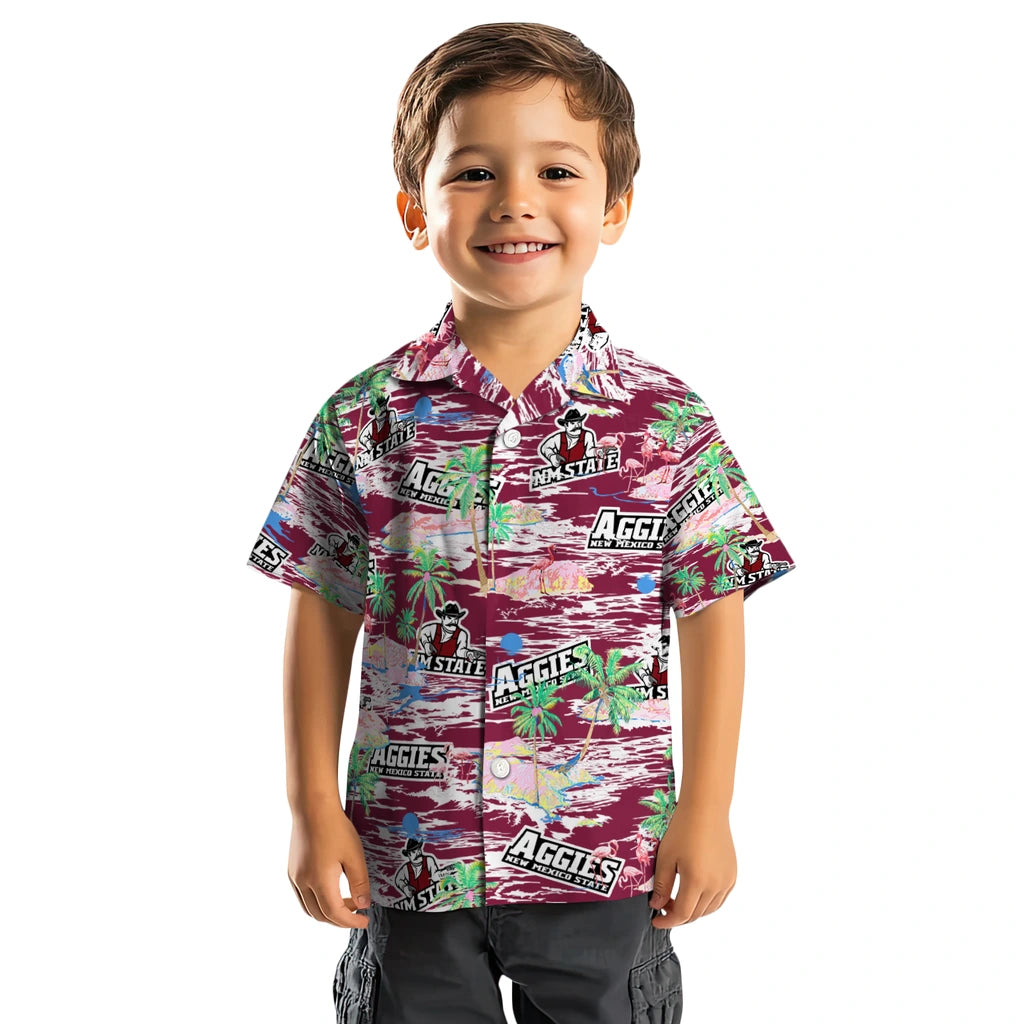 New Mexico State Aggies Flamingo Retreat 2026 Hawaiian Shirt – Moonbestprint