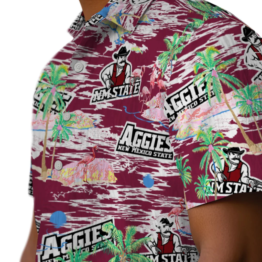 New Mexico State Aggies Flamingo Retreat 2026 Hawaiian Shirt – Moonbestprint