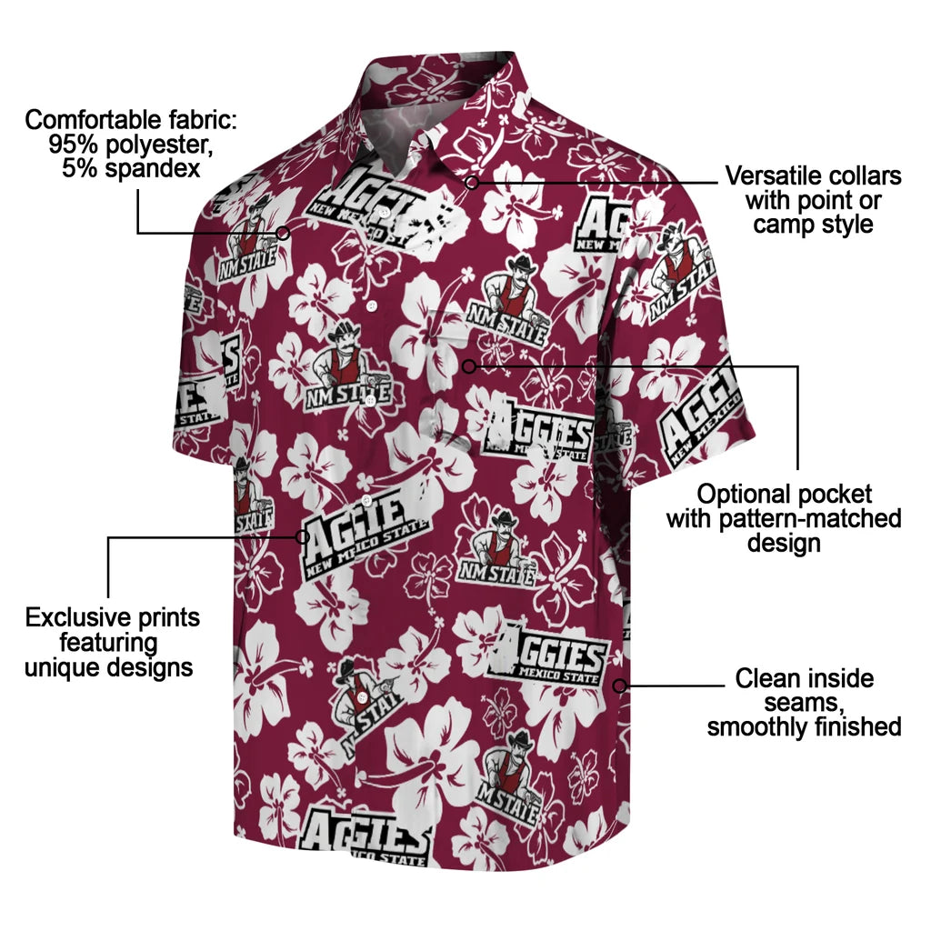 New Mexico State Aggies Hibiscus Bloom Hawaiian Shirt – Moonbestprint