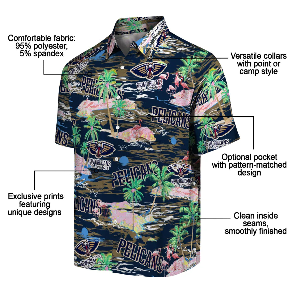 New Orleans Pelicans Flamingo Retreat 2026 Hawaiian Shirt – Moonbestprint
