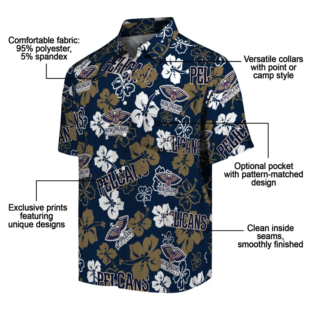 New Orleans Pelicans Hibiscus Bloom Hawaiian Shirt – Moonbestprint