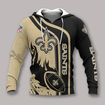 New Orleans Saints Fire Ball NFL 3D All Over Print Hoodie -Moonbestprint