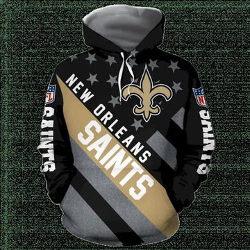 New Orleans Saints Flag NFL 3D All Over Print Hoodie -Moonbestprint