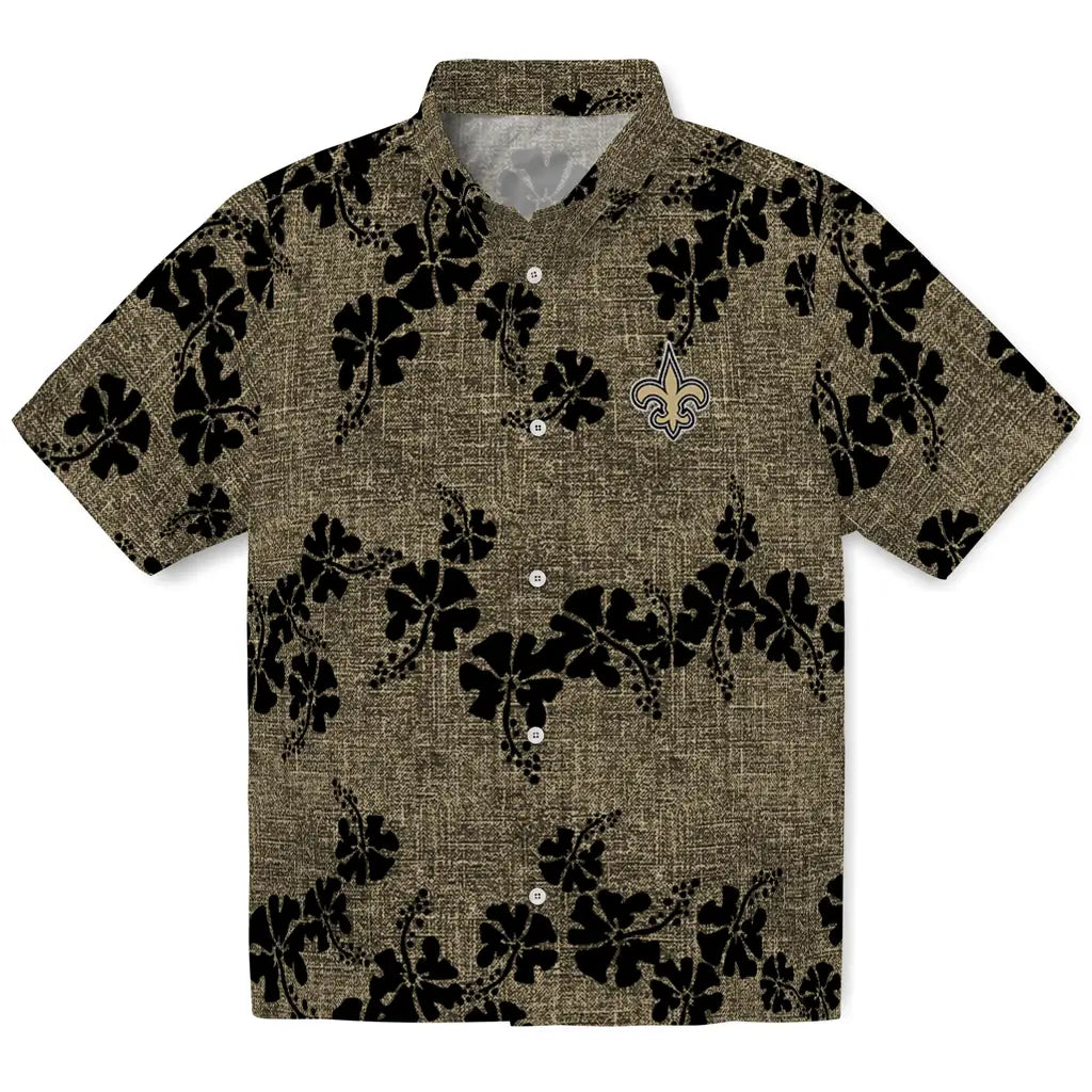 New Orleans Saints Hawaiian Shirt - 50th State Flower | Moonbestprint