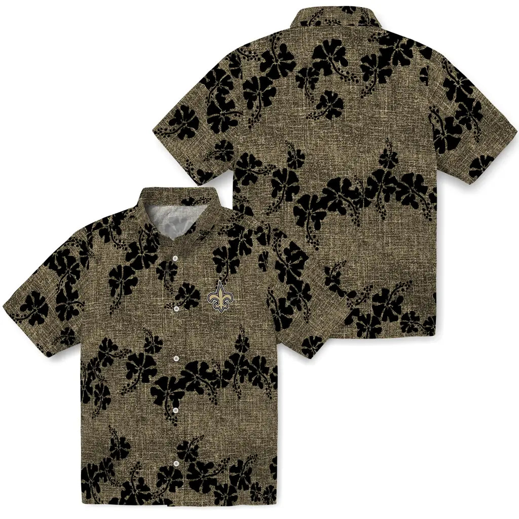 New Orleans Saints Hawaiian Shirt - 50th State Flower | Moonbestprint
