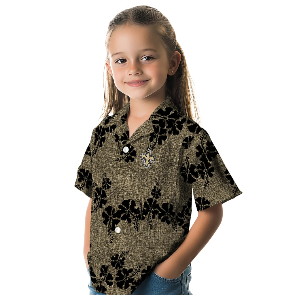 New Orleans Saints Hawaiian Shirt - 50th State Flower | Moonbestprint