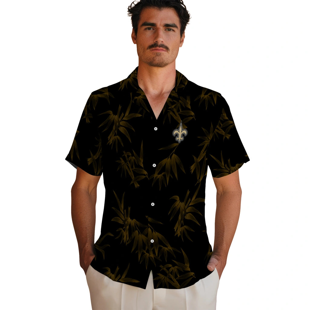New Orleans Saints Hawaiian Shirt - Bamboo Branches | Moonbestprint