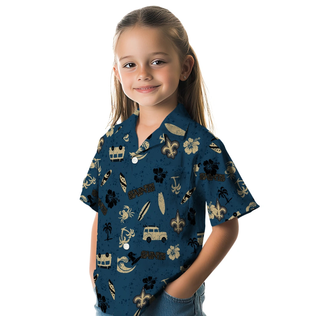New Orleans Saints Hawaiian Shirt - Beach Vibe | Moonbestprint