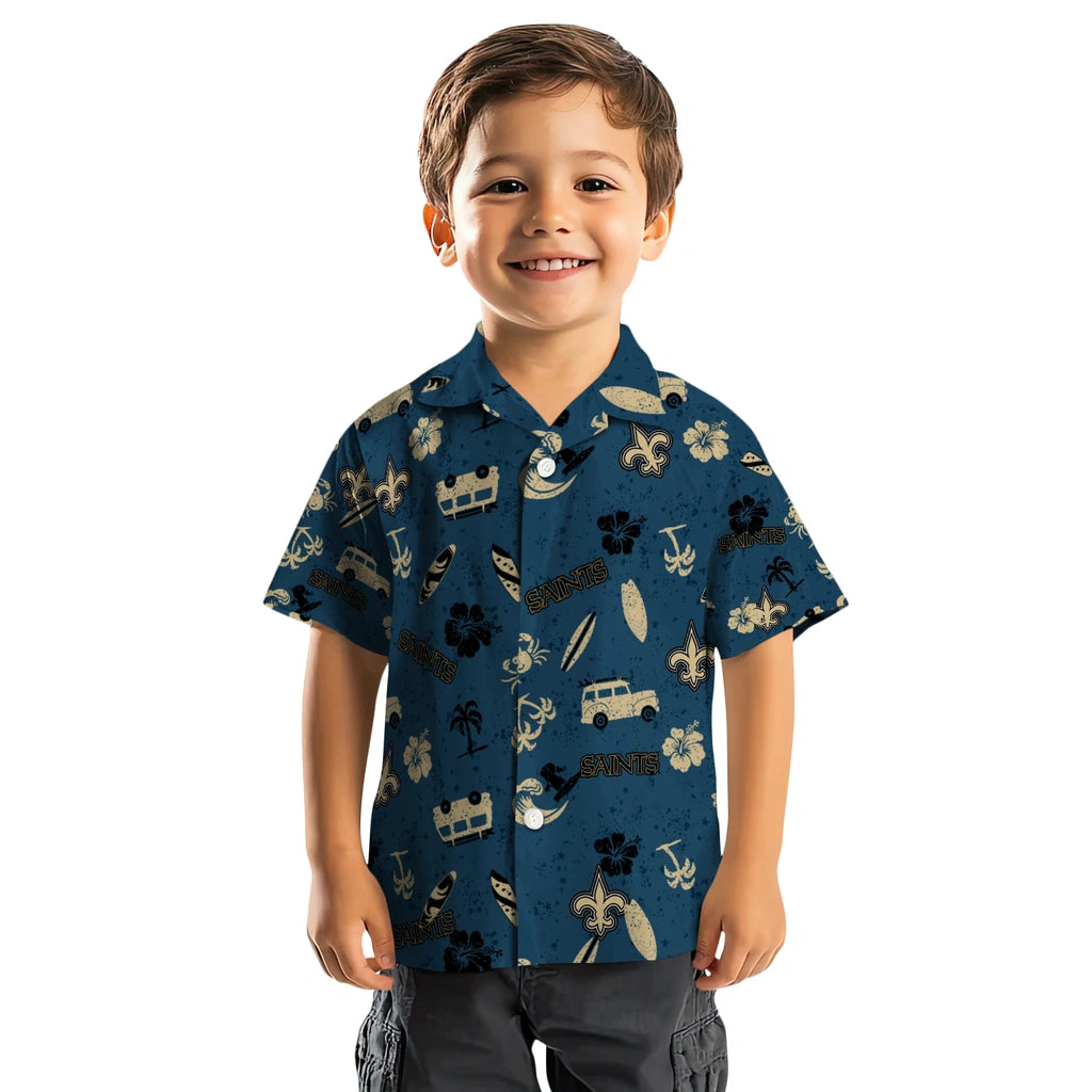 New Orleans Saints Hawaiian Shirt - Beach Vibe | Moonbestprint