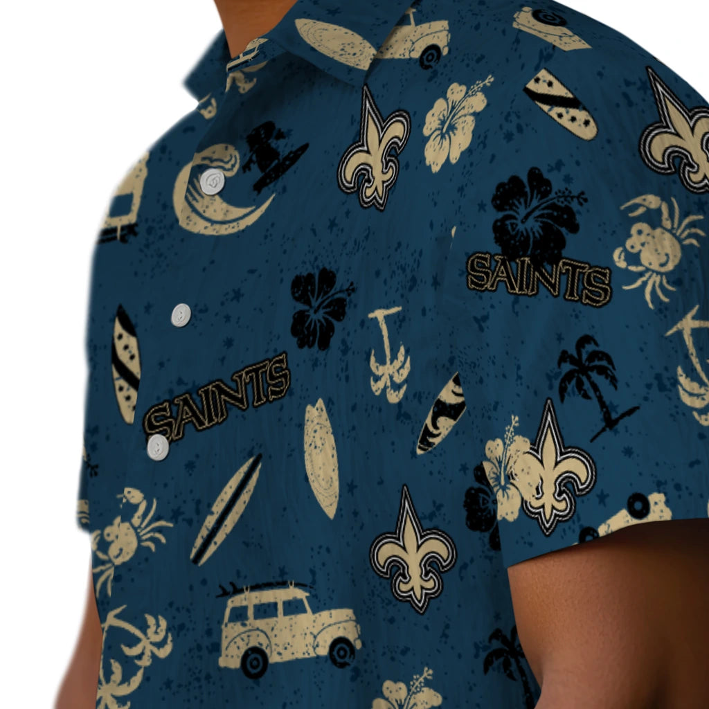New Orleans Saints Hawaiian Shirt - Beach Vibe | Moonbestprint