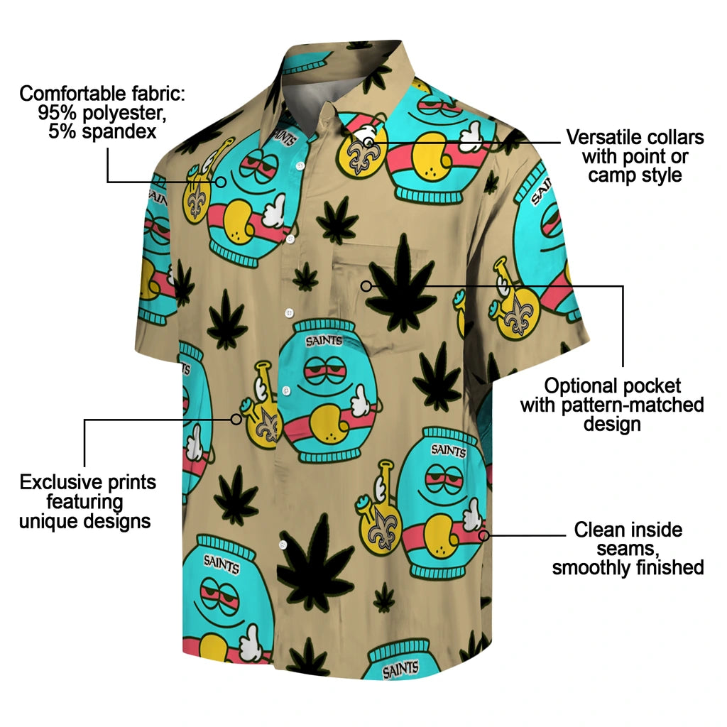 New Orleans Saints Hawaiian Shirt - Chill Vibe | Moonbestprint