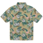 New Orleans Saints Hawaiian Shirt - Flamingo and Hibiscus | Moonbestprint