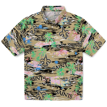 New Orleans Saints Flamingo Retreat 2026 Hawaiian Shirt – Moonbestprint