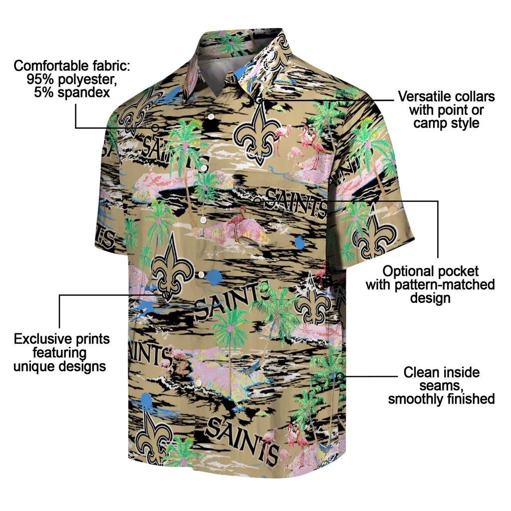 New Orleans Saints Flamingo Retreat 2026 Hawaiian Shirt – Moonbestprint