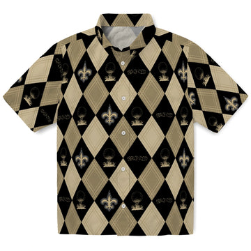 New Orleans Saints Hawaiian Shirt - Golfing Plaid | Moonbestprint