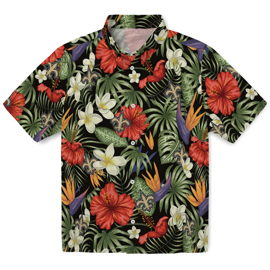 New Orleans Saints Hawaiian Shirt - Hawaii Floral Hibiscus | Moonbestprint