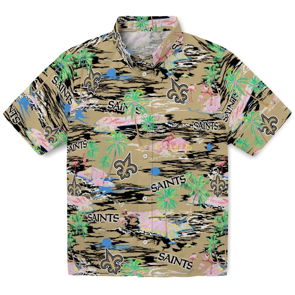 New Orleans Saints Hawaiian Shirt - Hawaii Island | Moonbestprint