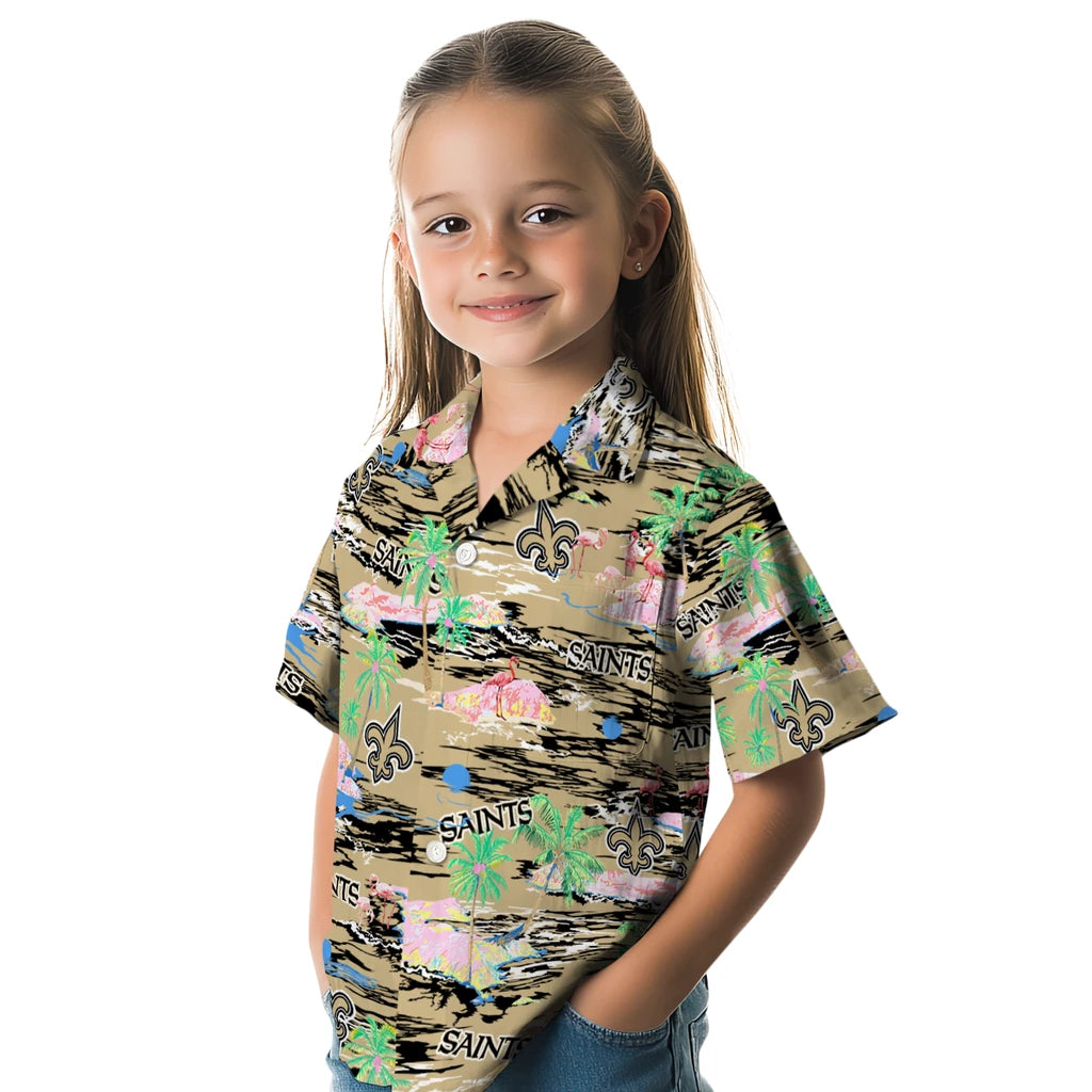 New Orleans Saints Hawaiian Shirt - Hawaii Island | Moonbestprint