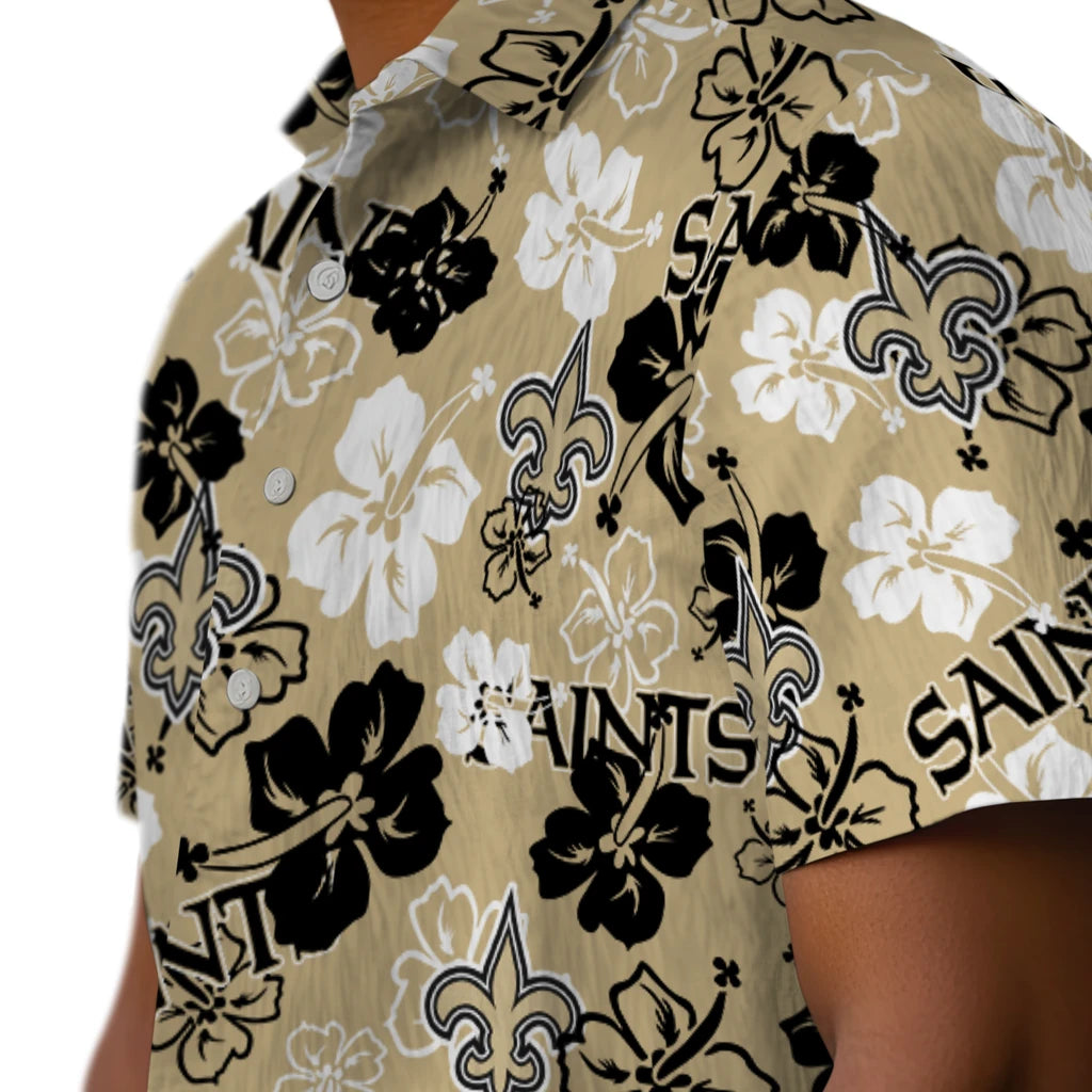New Orleans Saints Hibiscus Bloom Hawaiian Shirt – Moonbestprint