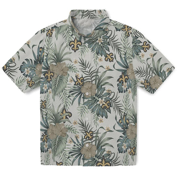 New Orleans Saints Hawaiian Shirt - Hibiscus Designs | Moonbestprint