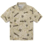 New Orleans Saints Hawaiian Shirt - Hibiscus Oasis | Moonbestprint