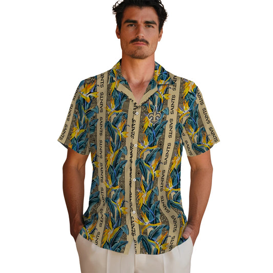 New Orleans Saints Hawaiian Shirt - Paradise Vines | Moonbestprint