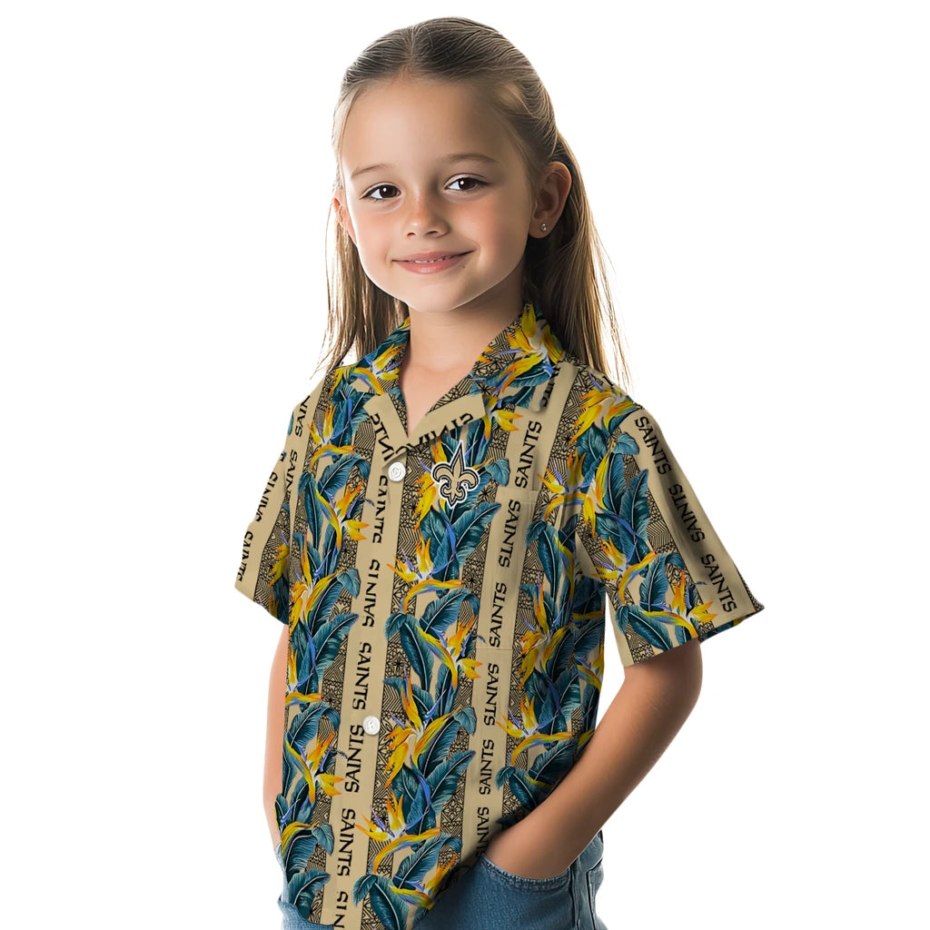 New Orleans Saints Hawaiian Shirt - Paradise Vines | Moonbestprint