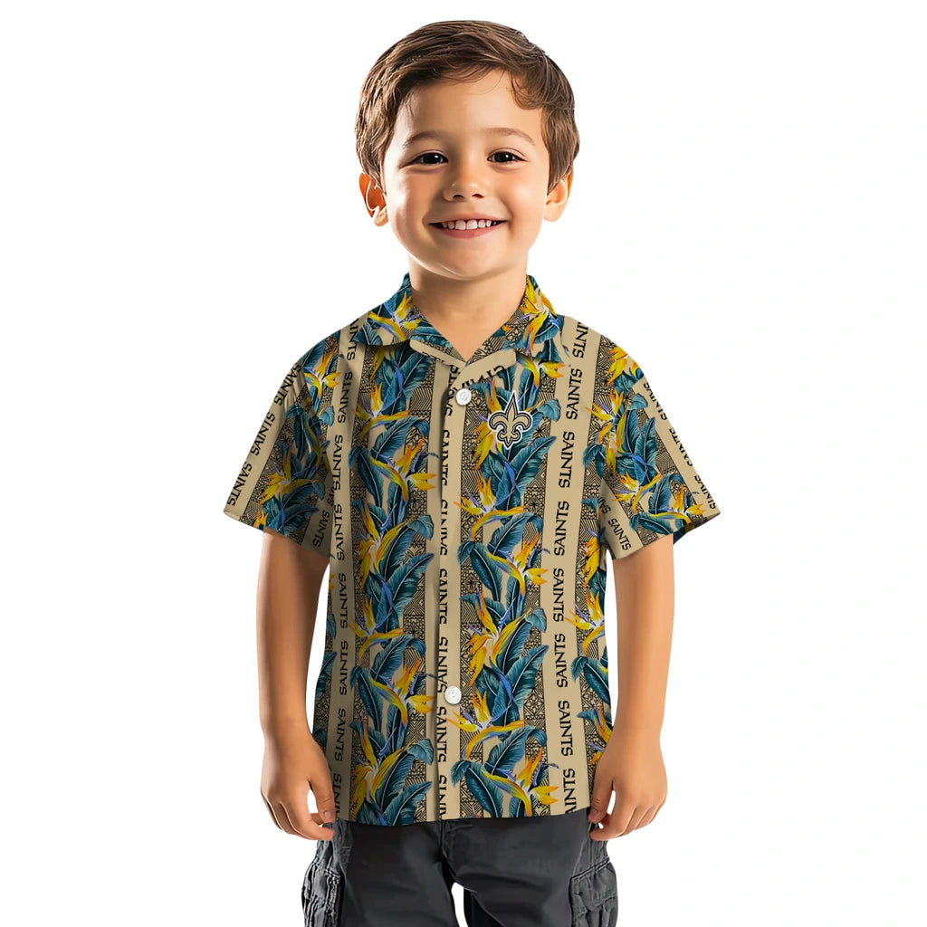 New Orleans Saints Hawaiian Shirt - Paradise Vines | Moonbestprint