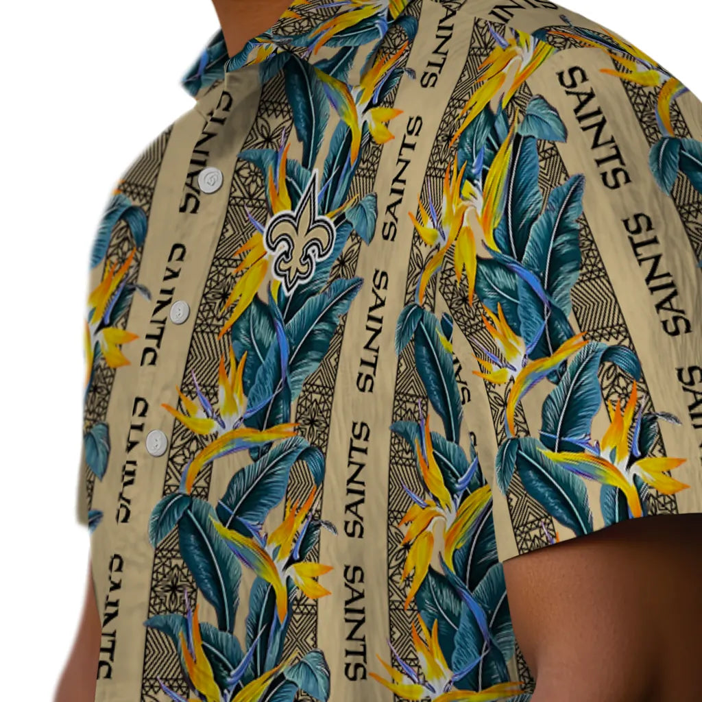 New Orleans Saints Hawaiian Shirt - Paradise Vines | Moonbestprint