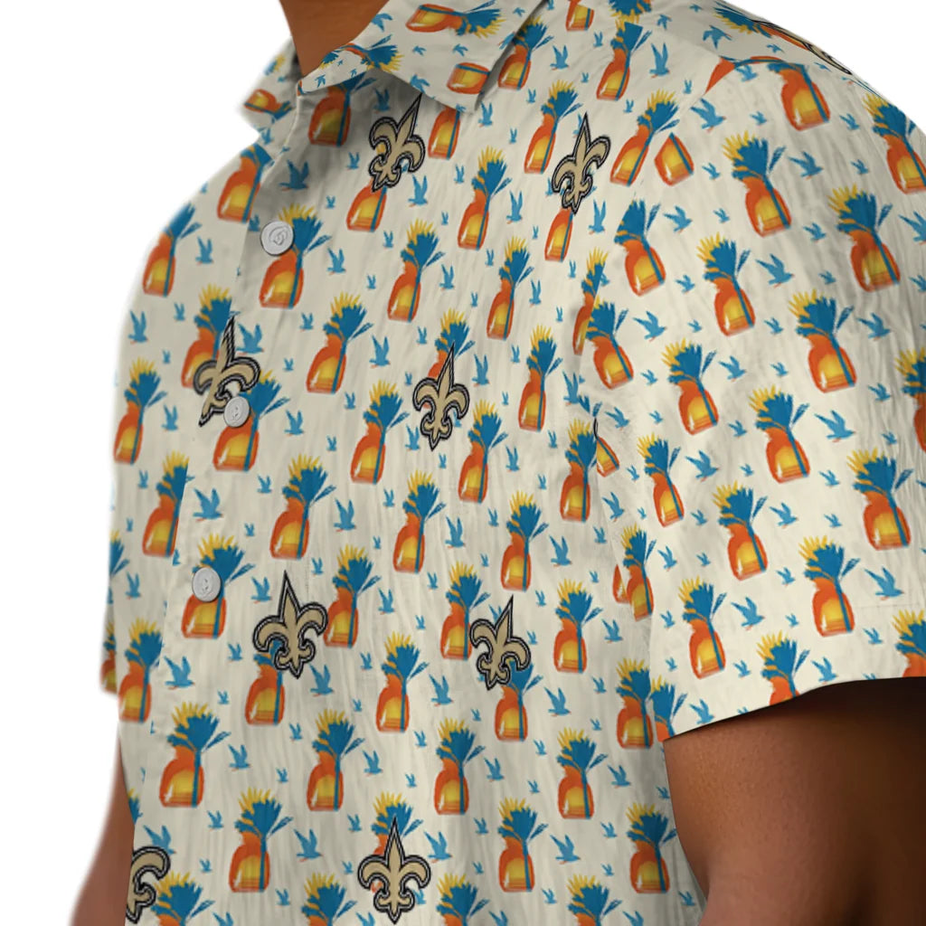 New Orleans Saints Hawaiian Shirt - Pineapple Delight | Moonbestprint