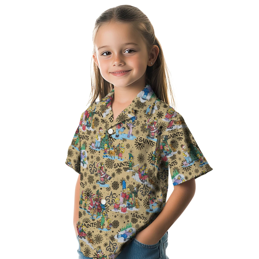 New Orleans Saints Hawaiian Shirt - Simpsons Christmas | Moonbestprint