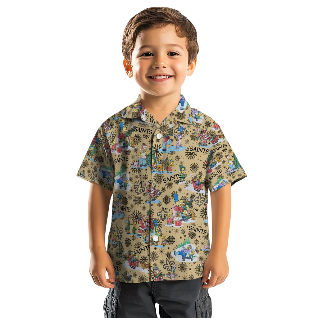 New Orleans Saints Hawaiian Shirt - Simpsons Christmas | Moonbestprint