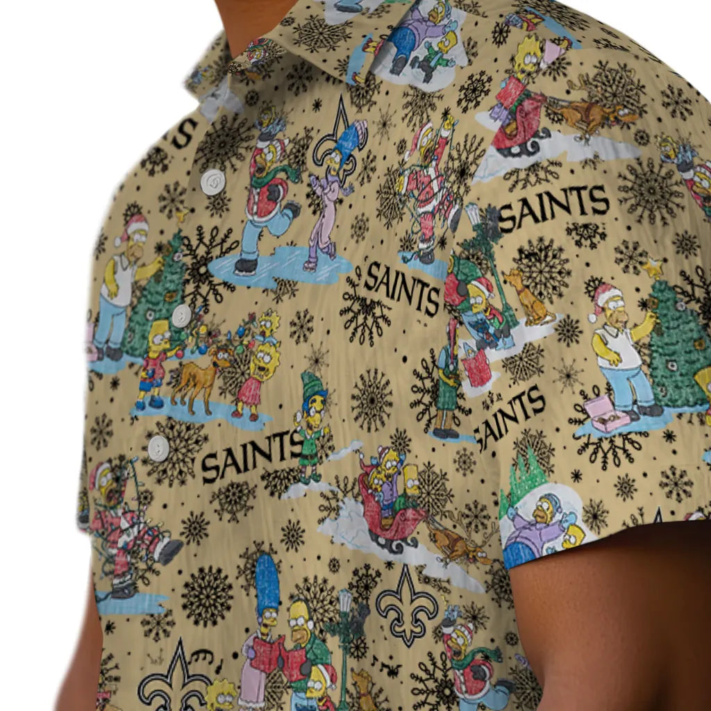 New Orleans Saints Hawaiian Shirt - Simpsons Christmas | Moonbestprint
